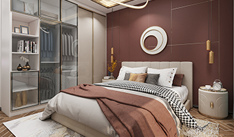 整木定制現(xiàn)代輕奢風格與金屬共舞，領(lǐng)略流光