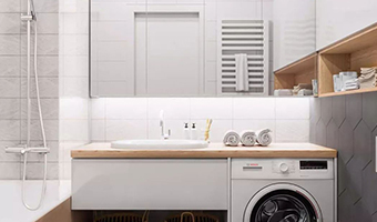 哪些整木定制的柜子可以與洗衣機組合？