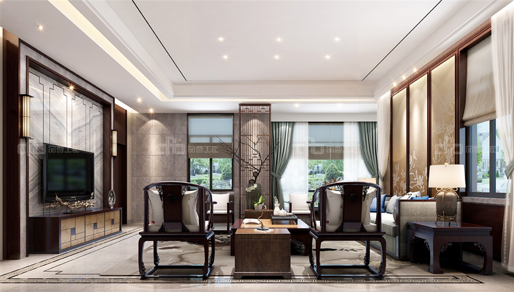 繁華之下，縱享從容、儒雅的新中式居所(圖2)