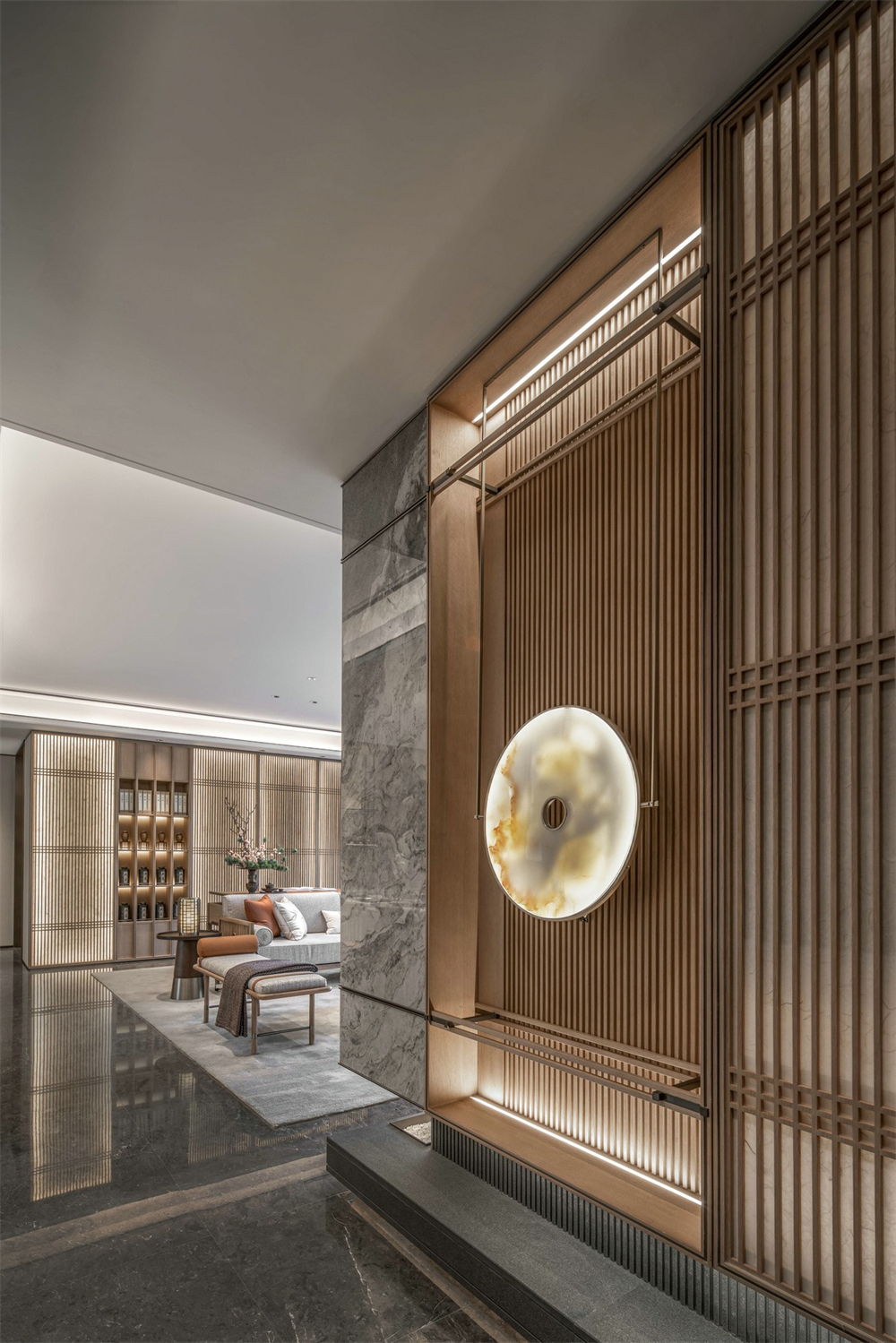 整木定制新中式風(fēng)格，125㎡樣板房賞析(圖3)