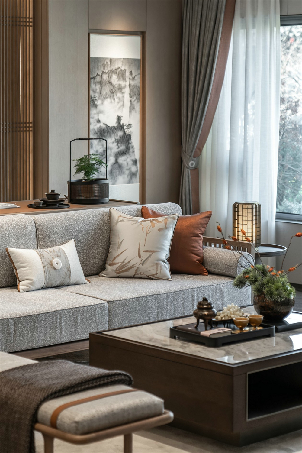 整木定制新中式風(fēng)格，125㎡樣板房賞析(圖8)