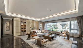 整木定制新中式風(fēng)格，125㎡樣板房賞析