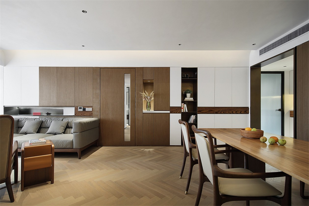 200㎡大平層整木定制，現(xiàn)代極簡風格(圖7)