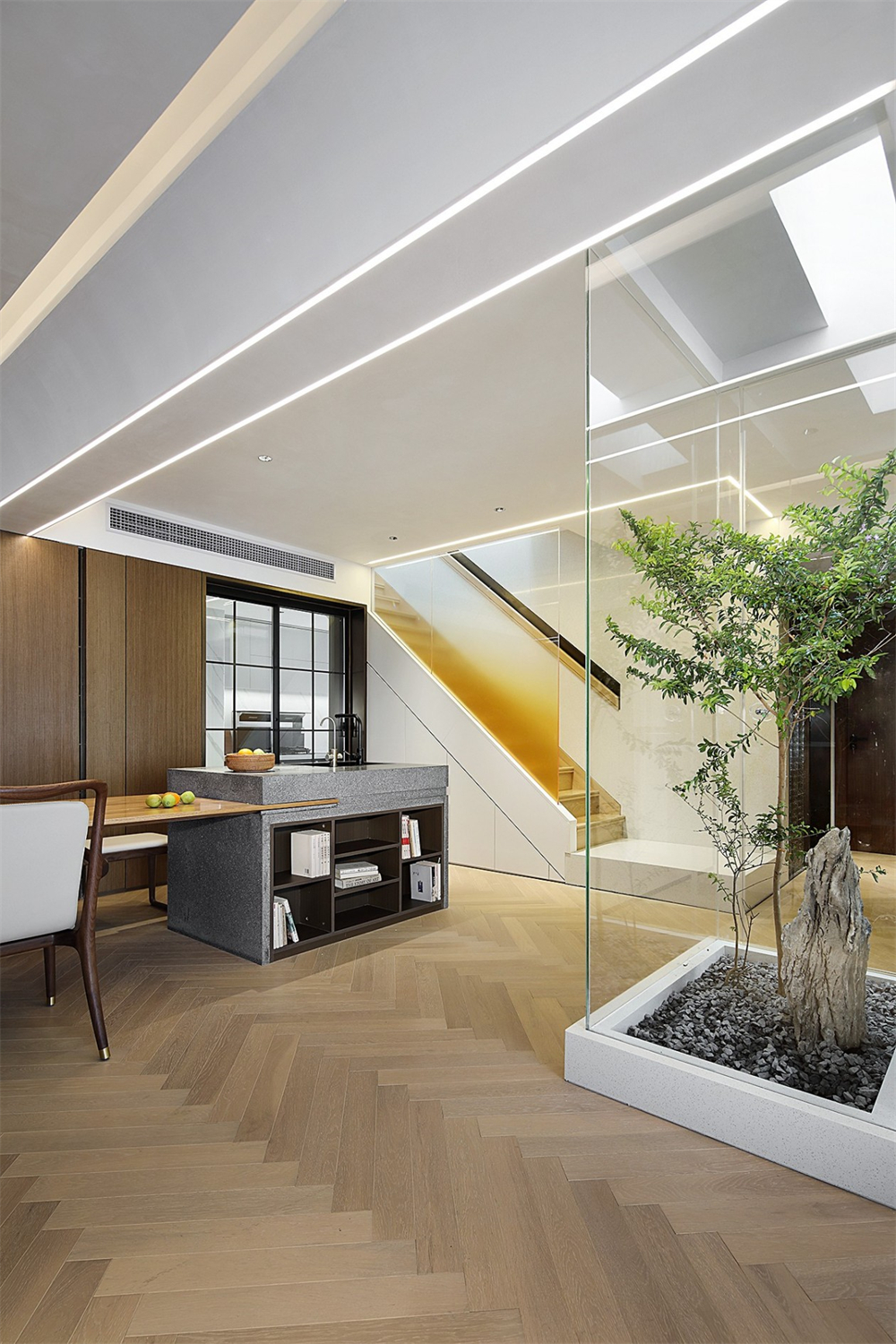 200㎡大平層整木定制，現(xiàn)代極簡風格(圖11)