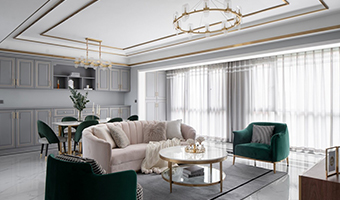 152㎡整木定制家居，歐式輕奢風(fēng)格案例