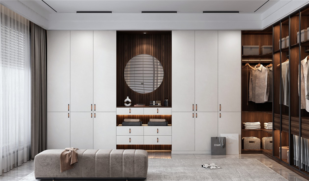 主臥衣柜設(shè)計(jì)什么款式柜門好？(圖1)