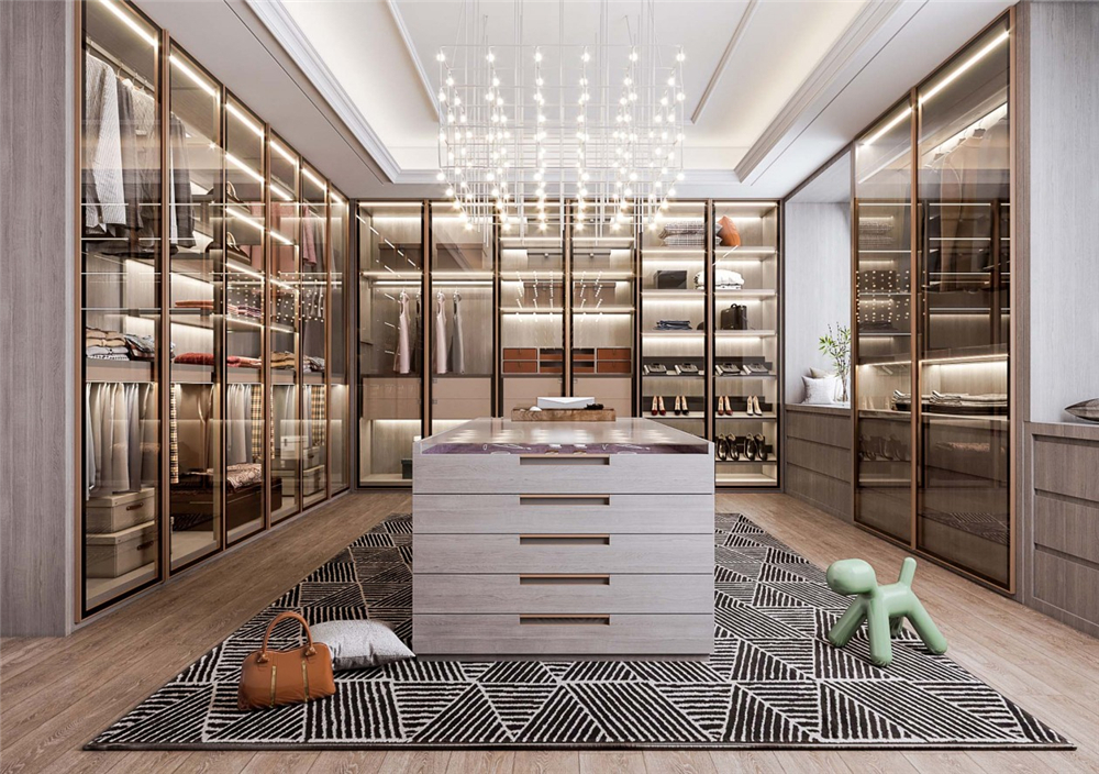 衣帽間衣柜要不要設(shè)計(jì)柜門？(圖3)